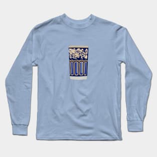 Blue Moroccan Tea Cup - ATAY Cup - Traditional Moroccan Tea Cup Long Sleeve T-Shirt